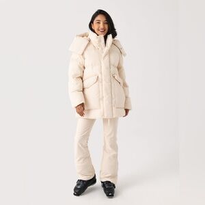 HALFDAYS WOMEN'S WHEELER PARKA - Cream / White - Size Small - Ski & Snow Jacket